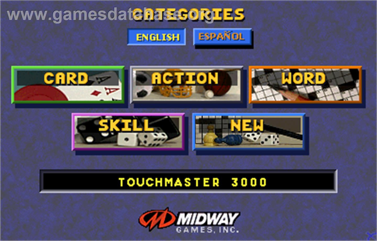 Touchmaster 3000 - Arcade - Artwork - Select Screen