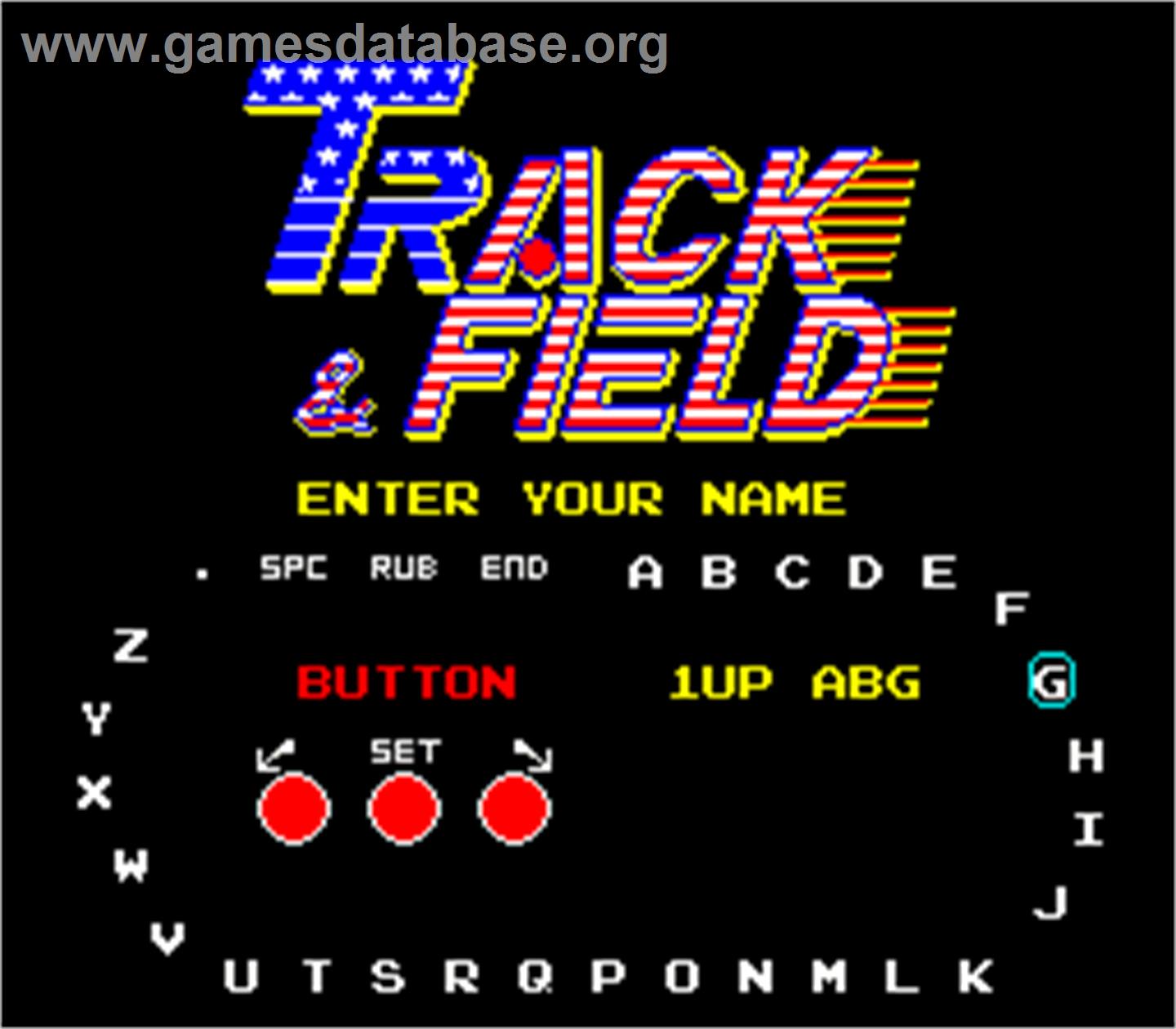 Track & Field - Arcade - Artwork - Select Screen