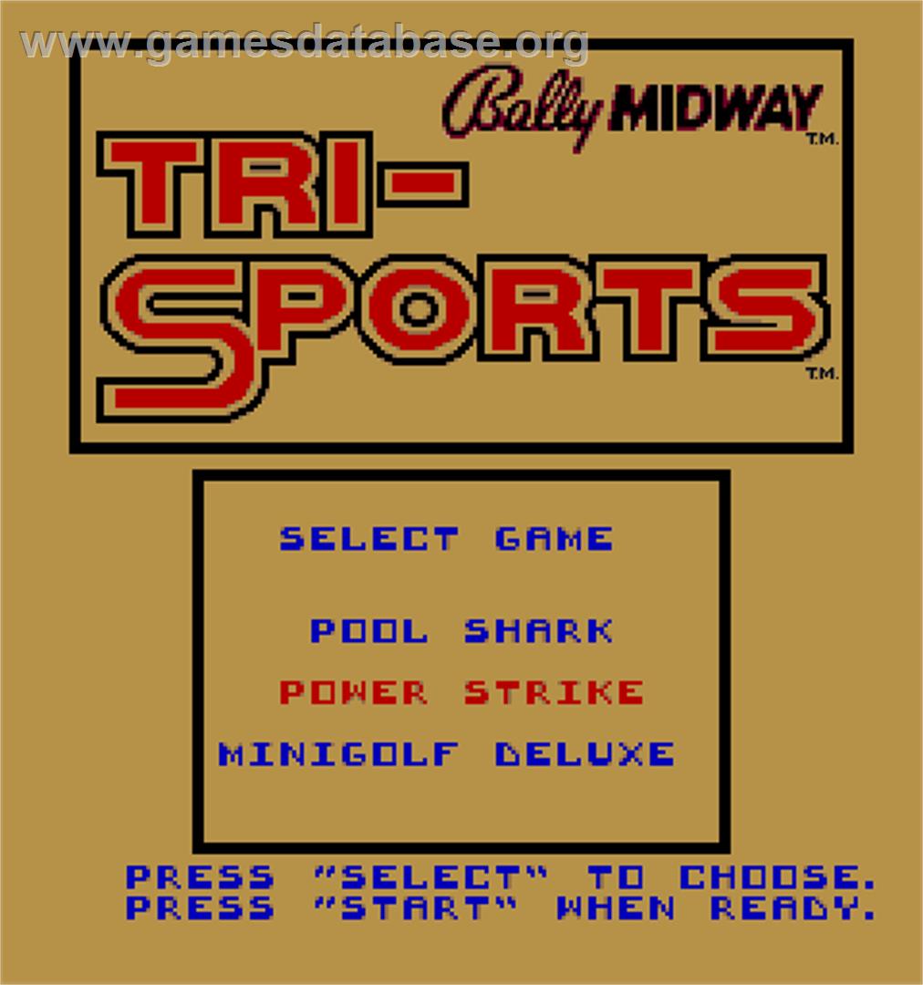 Tri-Sports - Arcade - Artwork - Select Screen