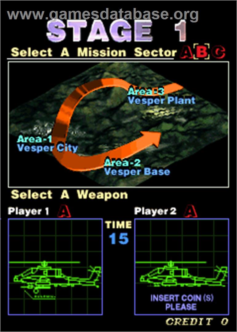 Twin Eagle II - The Rescue Mission - Arcade - Artwork - Select Screen