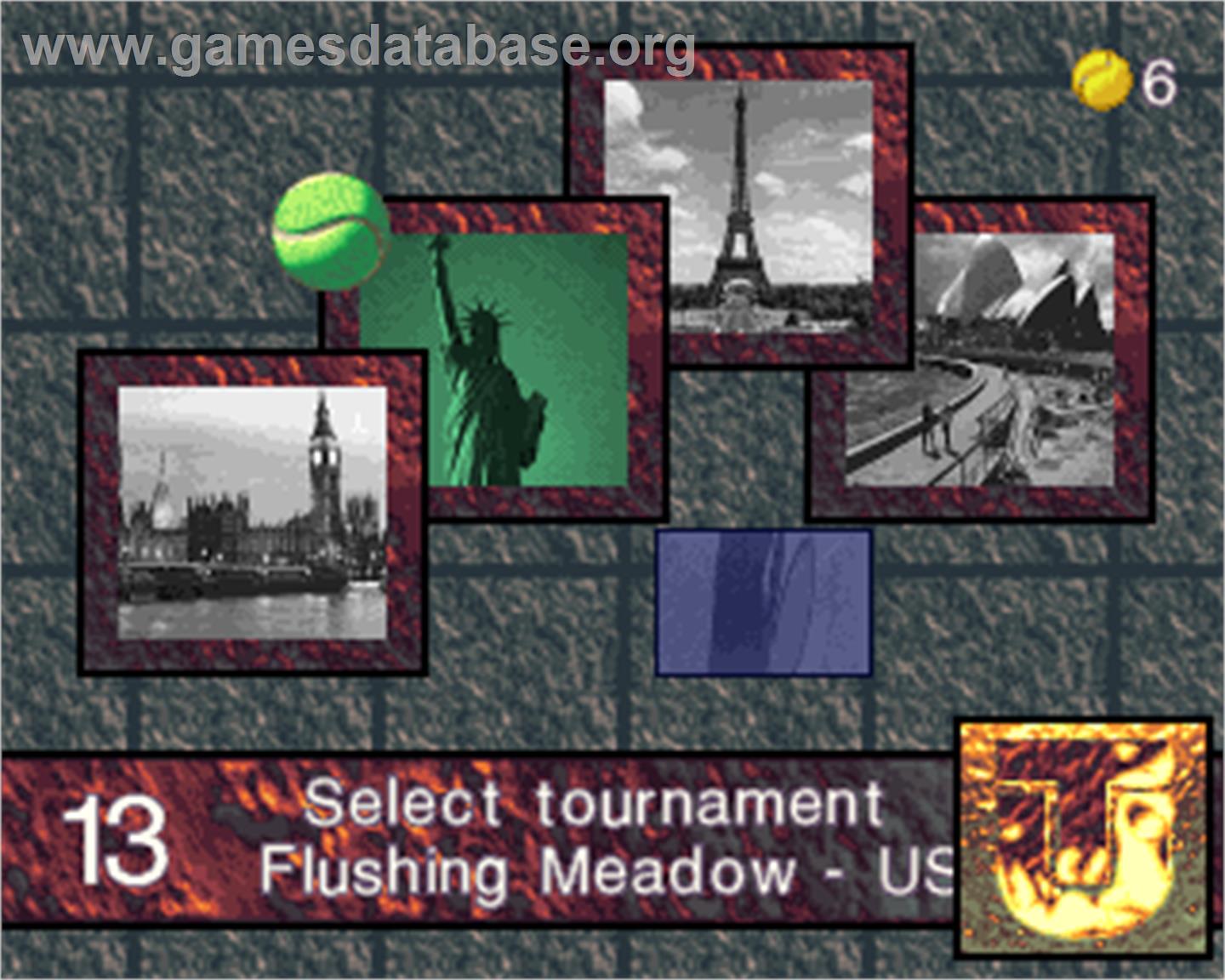 Ultimate Tennis - Arcade - Artwork - Select Screen