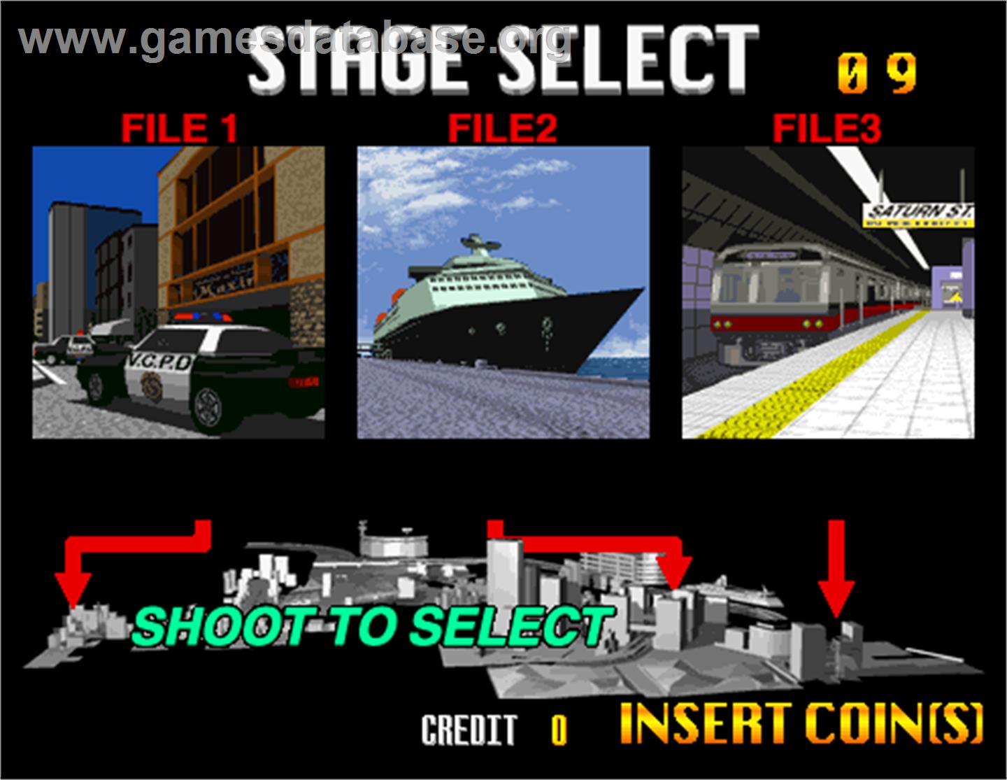 Virtua Cop 2 - Arcade - Artwork - Select Screen