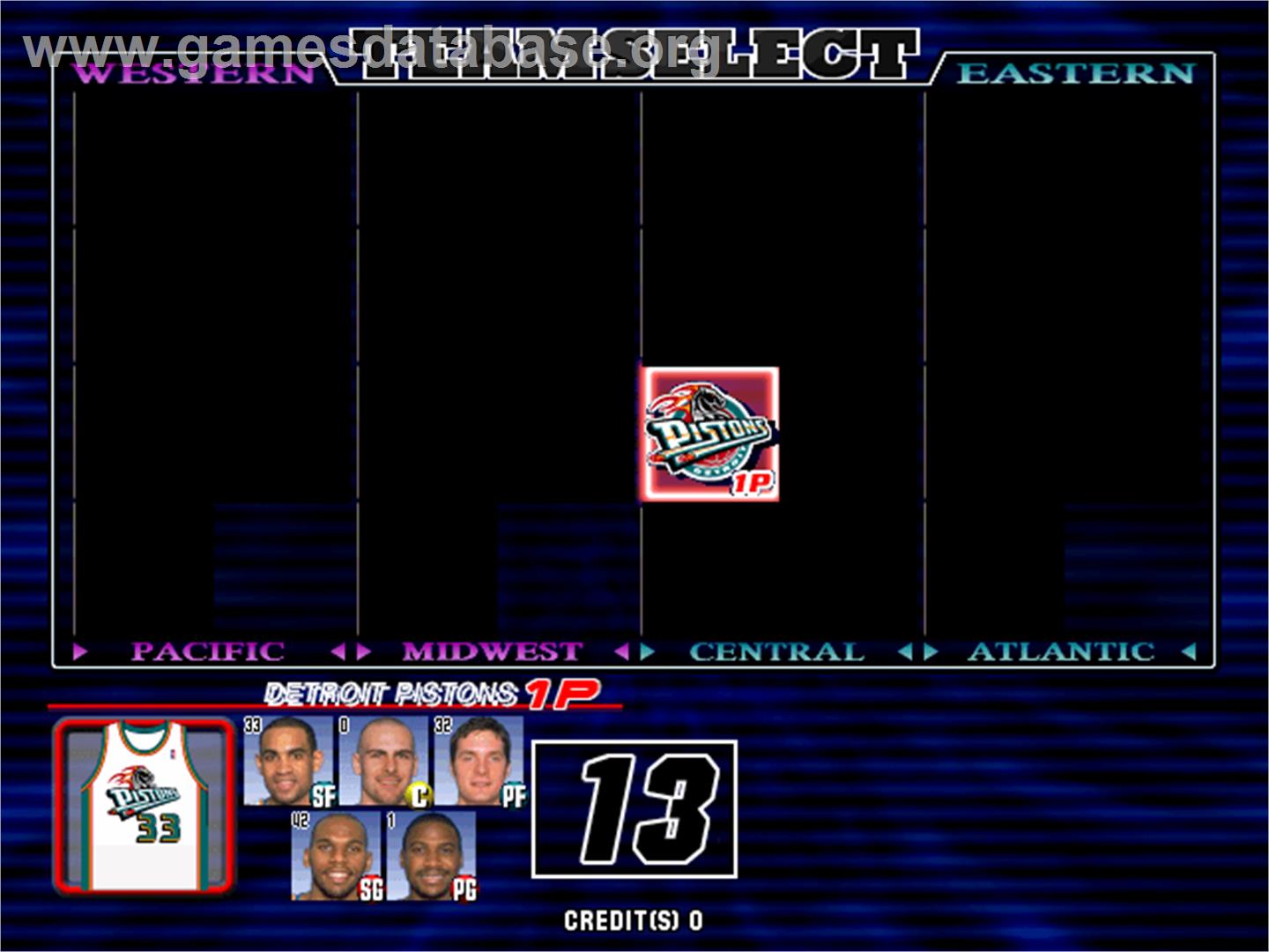 Virtua NBA - Arcade - Artwork - Select Screen