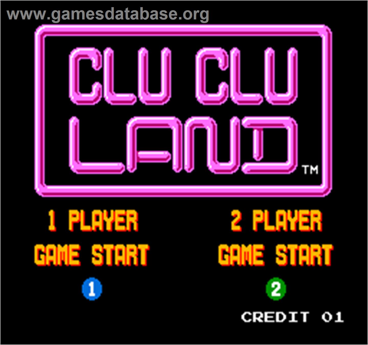 Vs. Clu Clu Land - Arcade - Artwork - Select Screen