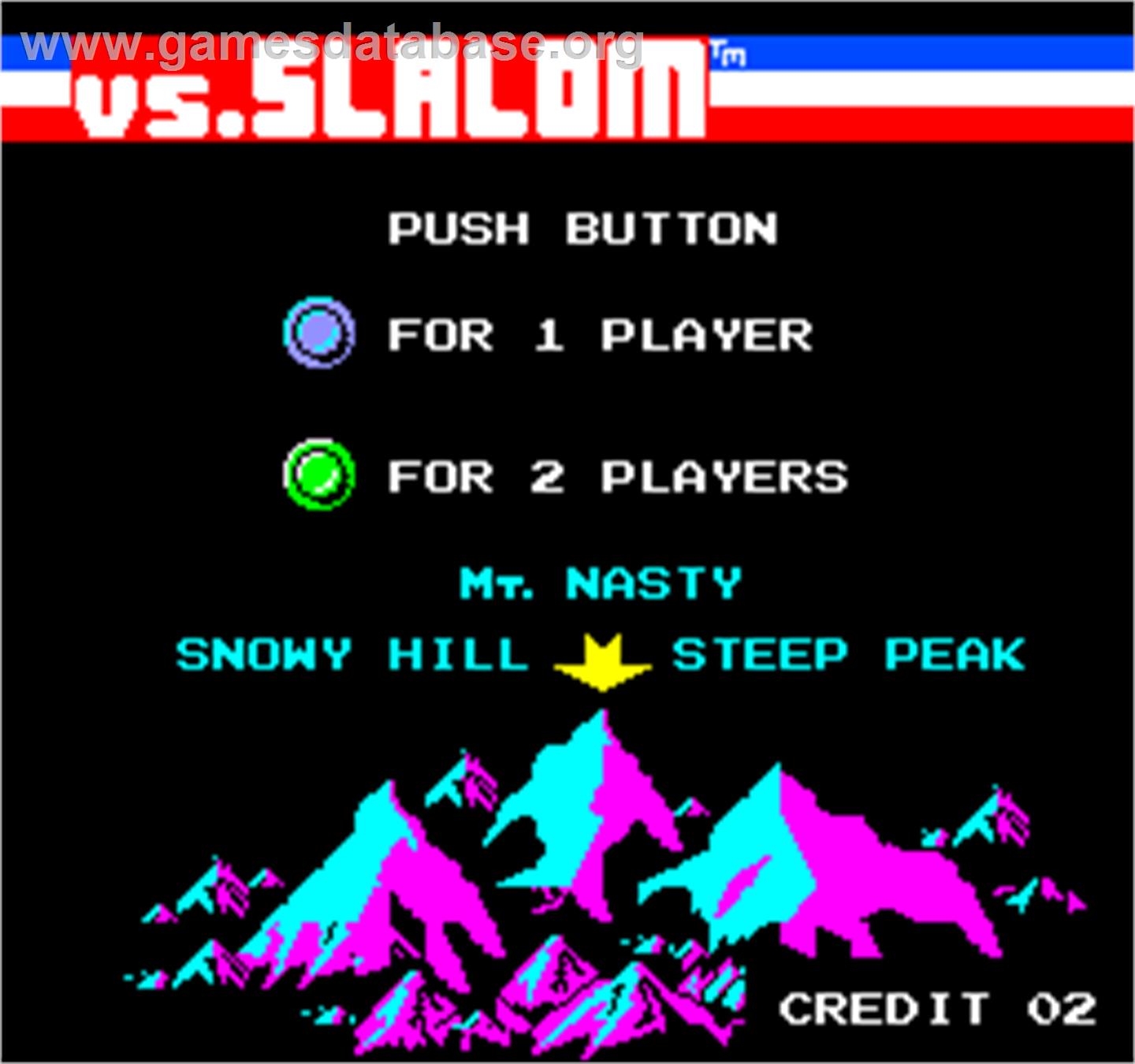 Vs. Slalom - Arcade - Artwork - Select Screen