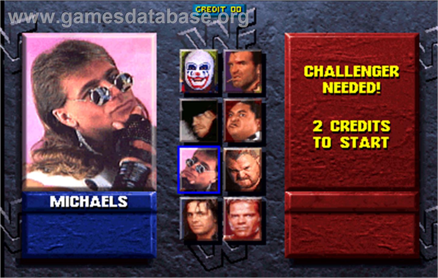 WWF: Wrestlemania - Arcade - Artwork - Select Screen
