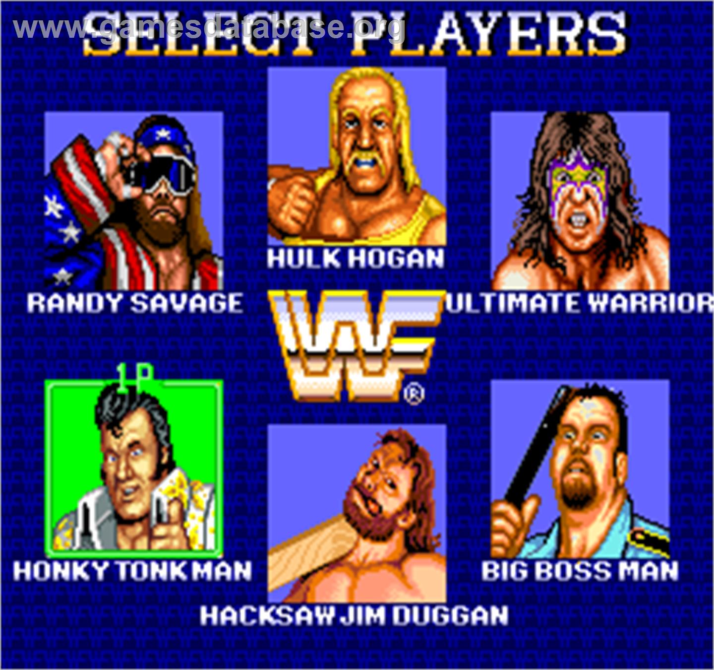 WWF Superstars - Arcade - Artwork - Select Screen