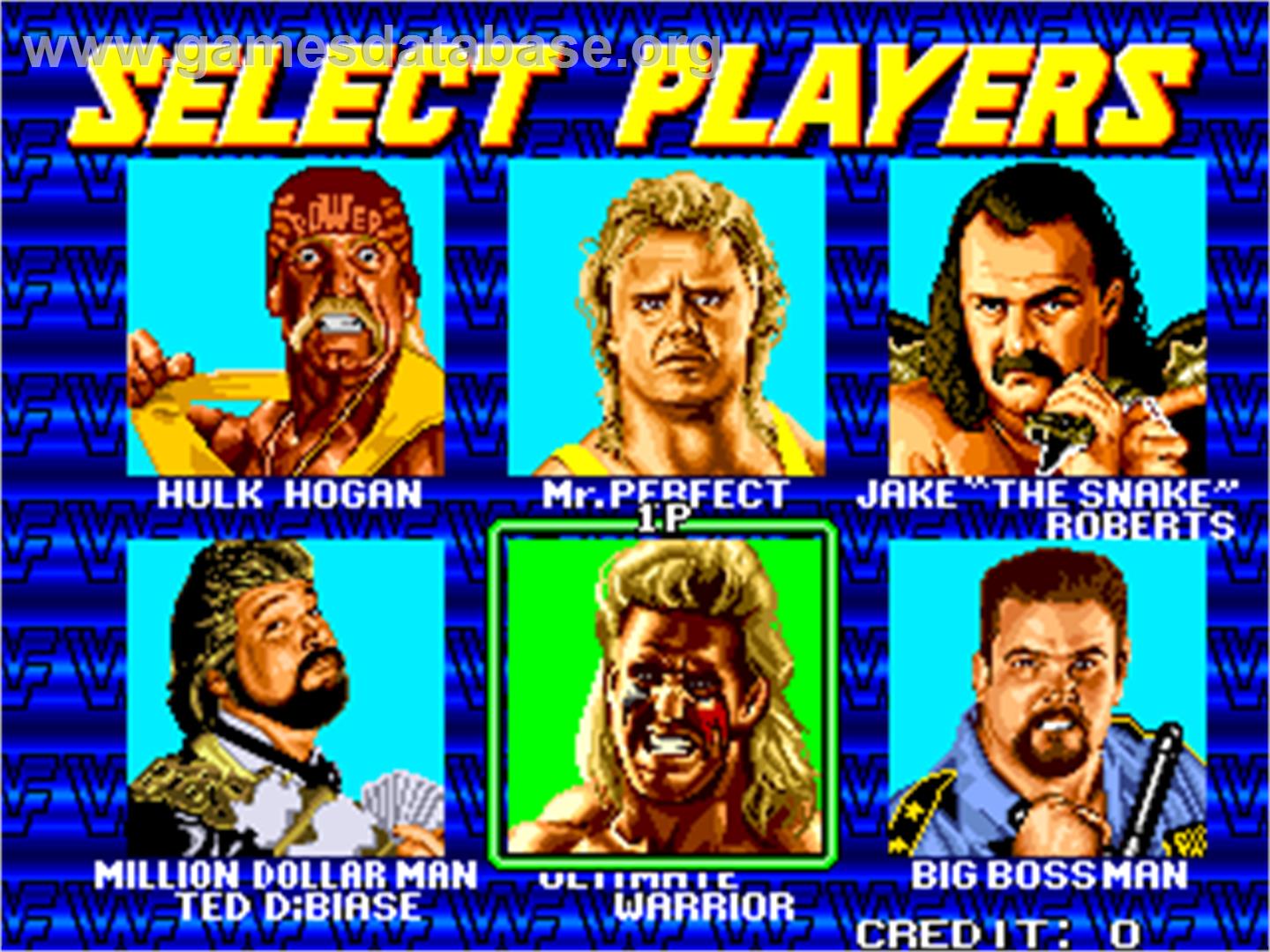 WWF WrestleFest - Arcade - Artwork - Select Screen