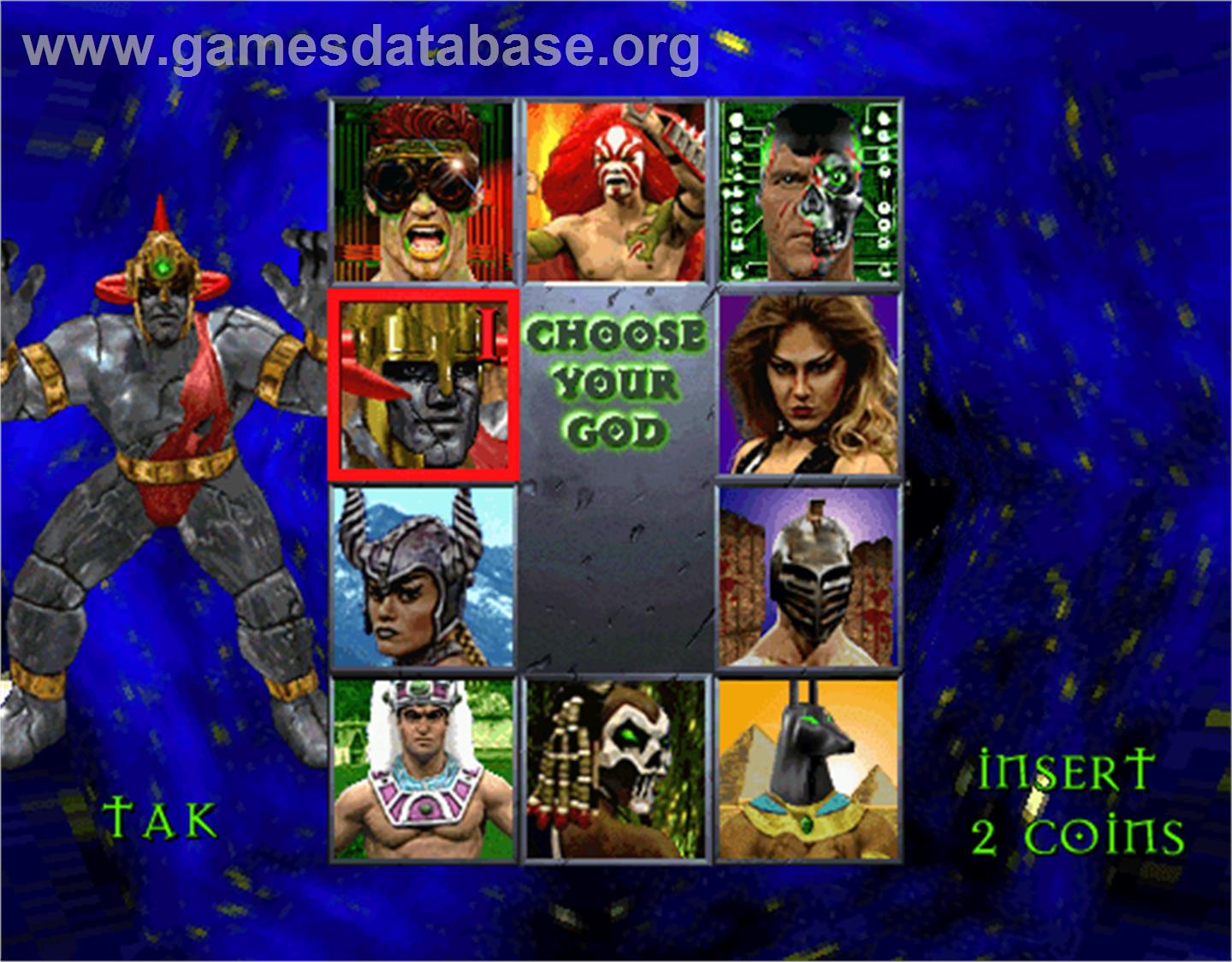 War Gods - Arcade - Artwork - Select Screen