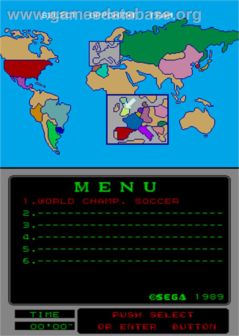 World Championship Soccer - Arcade - Artwork - Select Screen