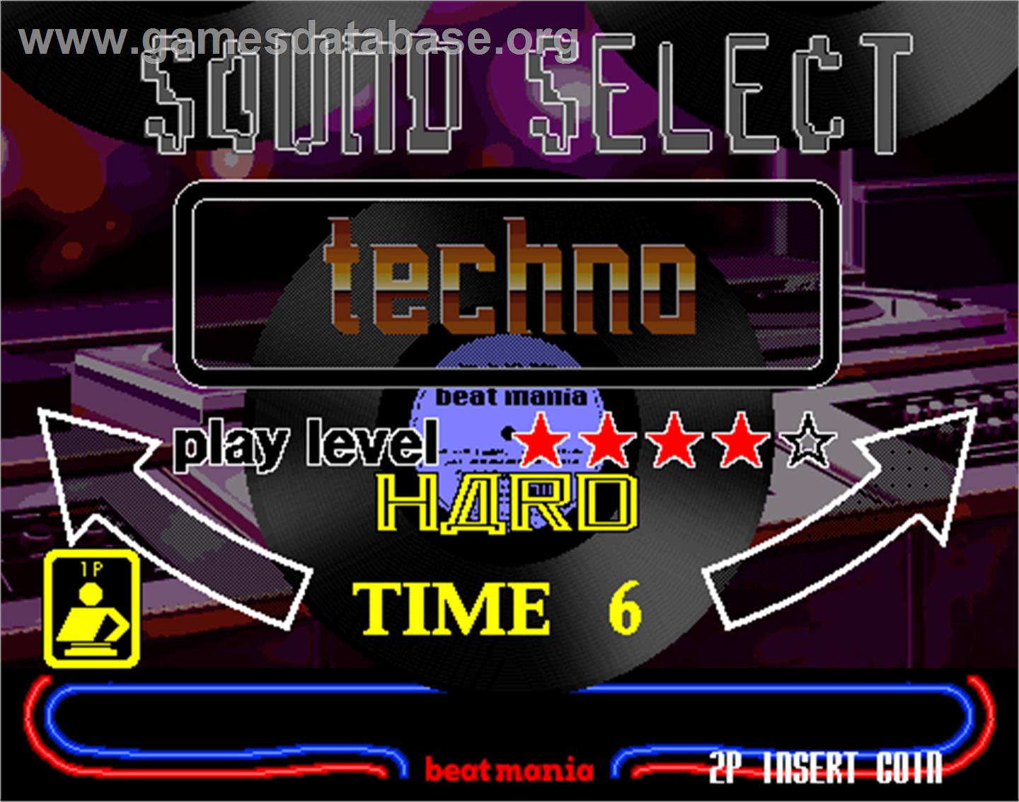beatmania - Arcade - Artwork - Select Screen