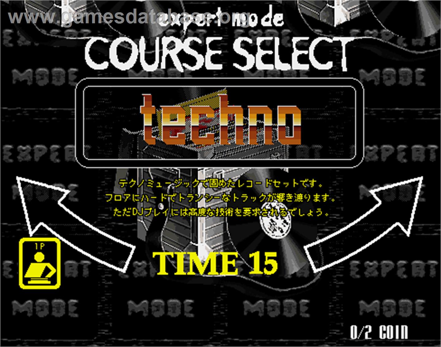 beatmania 2nd MIX - Arcade - Artwork - Select Screen