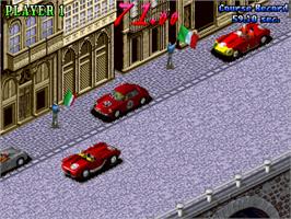 In game image of 1000 Miglia: Great 1000 Miles Rally on the Arcade.