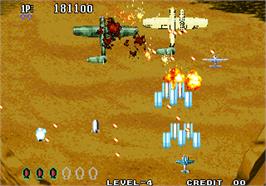 In game image of Aero Fighters 3 / Sonic Wings 3 on the Arcade.