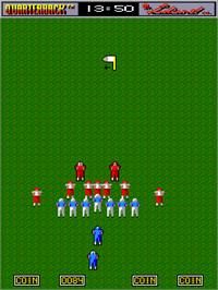 In game image of All American Football on the Arcade.