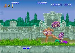 In game image of Altered Beast on the Arcade.