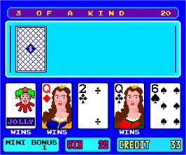 In game image of American Poker 95 on the Arcade.
