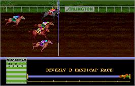 In game image of Arlington Horse Racing on the Arcade.