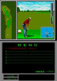 In game image of Arnold Palmer Tournament Golf on the Arcade.
