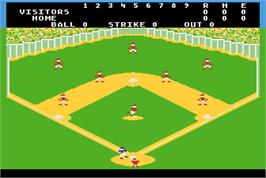 In game image of Barroom Baseball on the Arcade.