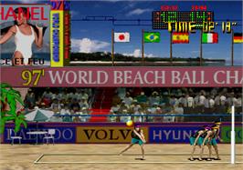 In game image of Beach Festival World Championship 1997 on the Arcade.