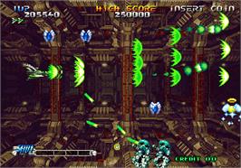 In game image of Blazing Star on the Arcade.