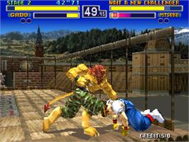 In game image of Bloody Roar on the Arcade.