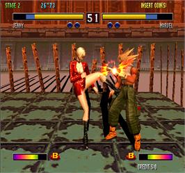In game image of Bloody Roar 2 on the Arcade.