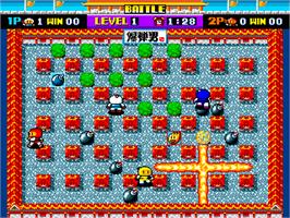 In game image of Bomber Man on the Arcade.