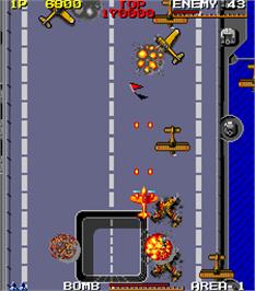 In game image of Bombs Away on the Arcade.