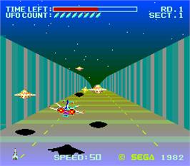 In game image of Buck Rogers: Planet of Zoom on the Arcade.
