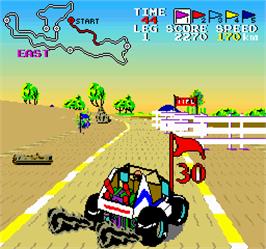 In game image of Buggy Boy Junior/Speed Buggy on the Arcade.