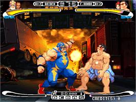 In game image of Capcom Vs. SNK Millennium Fight 2000 on the Arcade.