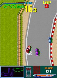 In game image of Chequered Flag on the Arcade.