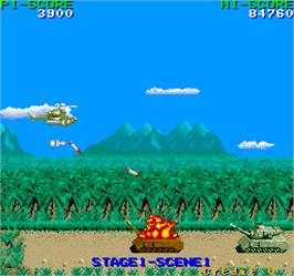 In game image of Cobra-Command on the Arcade.