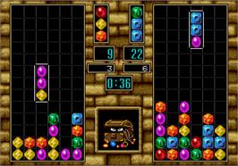 In game image of Columns III on the Arcade.