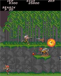 In game image of Contra on the Arcade.
