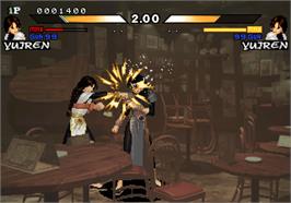 In game image of Daraku Tenshi - The Fallen Angels on the Arcade.