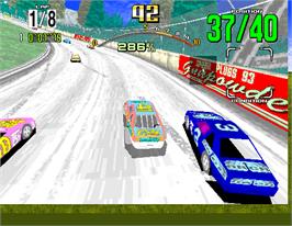 In game image of Daytona USA on the Arcade.