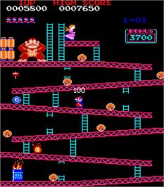 In game image of Donkey Kong II - Jumpman Returns on the Arcade.