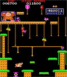 In game image of Donkey Kong Jr. on the Arcade.