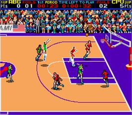 In game image of Double Dribble on the Arcade.
