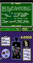 In game image of Dr. Mario on the Arcade.