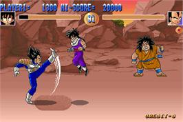 In game image of Dragonball Z on the Arcade.