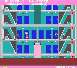 In game image of Elevator Action on the Arcade.