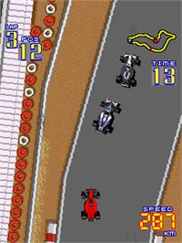 In game image of F-1 Grand Prix on the Arcade.