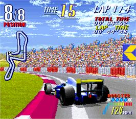 In game image of F-1 Grand Prix Star II on the Arcade.
