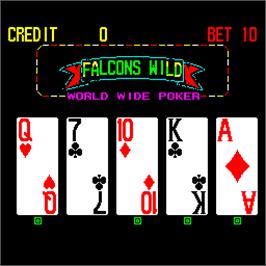 In game image of Falcons Wild - World Wide Poker on the Arcade.