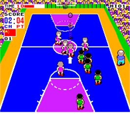 In game image of Fighting Basketball on the Arcade.