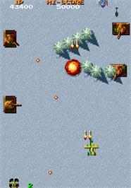 In game image of Fighting Hawk on the Arcade.